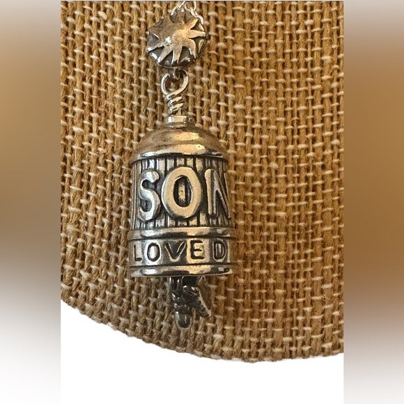 The Bell Collection Son Sterling Silver Bell Pendant on 925 Chain New in Box - Picture 2 of 8